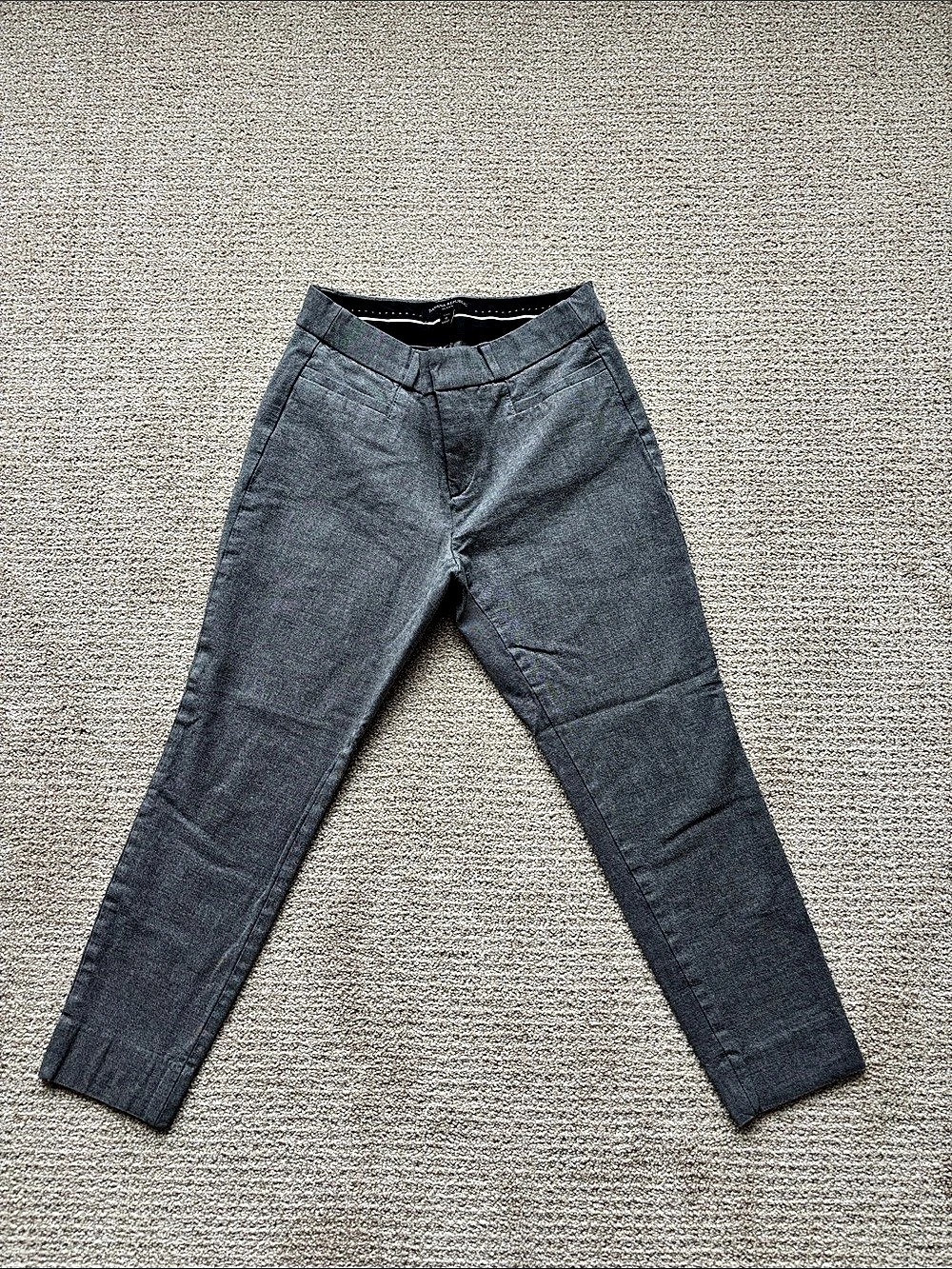 Banana Republic Sloan Ankle Pant Gray Straight-Leg Trousers